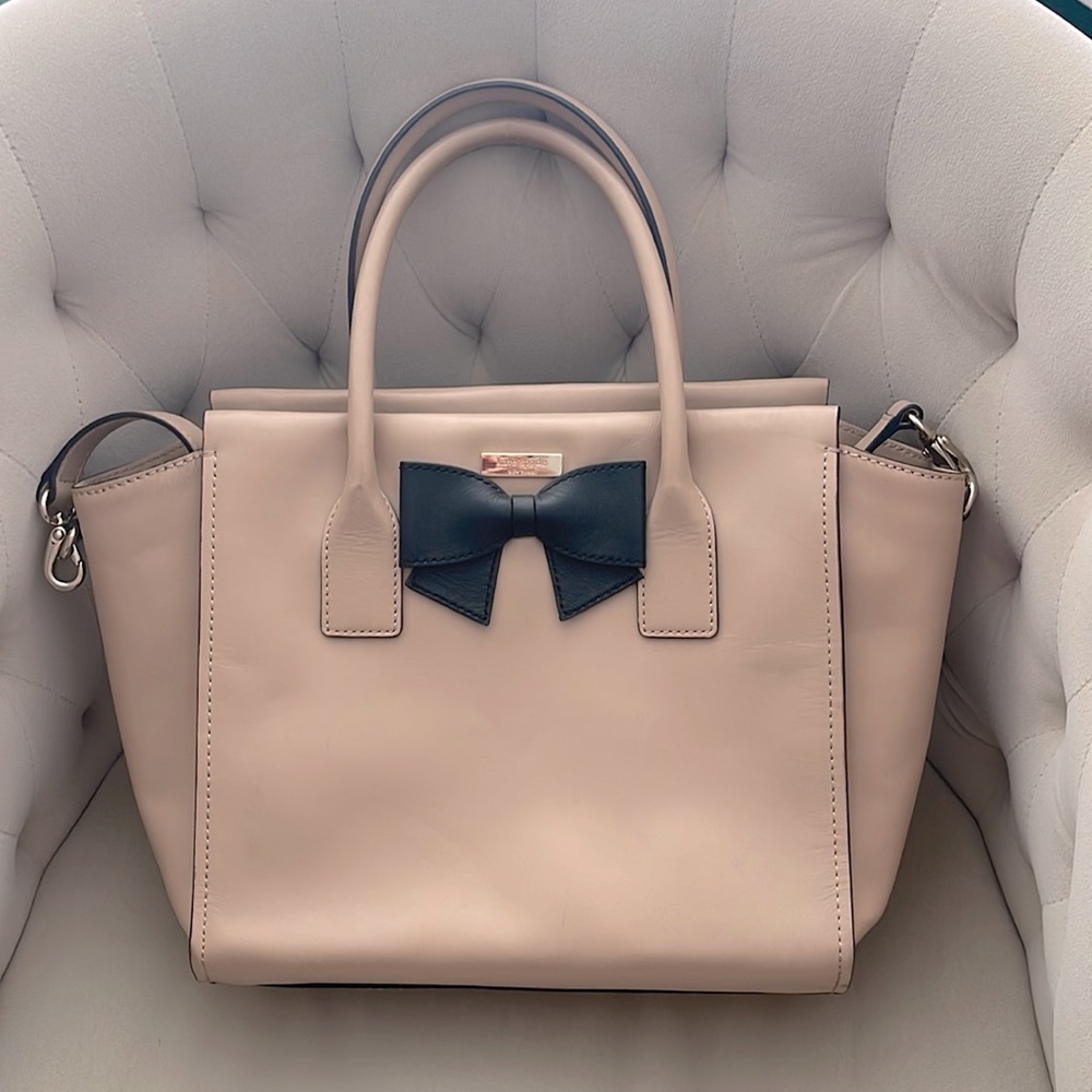Nude Kate Spade Tote with Bow